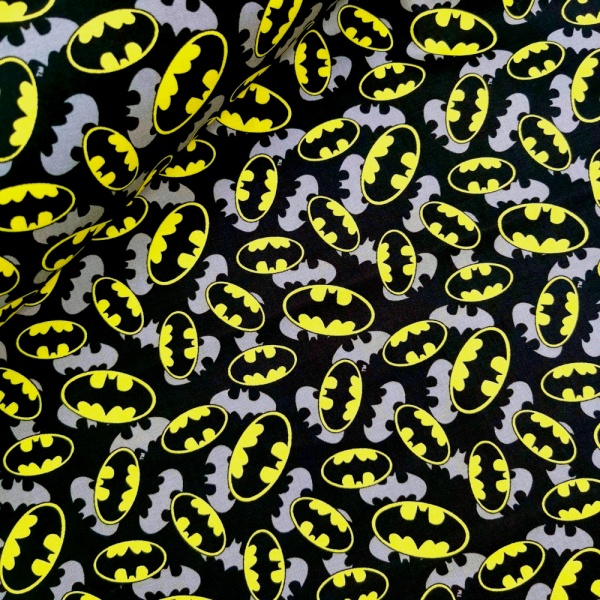 100% Cotton - Batman Logo Overlay